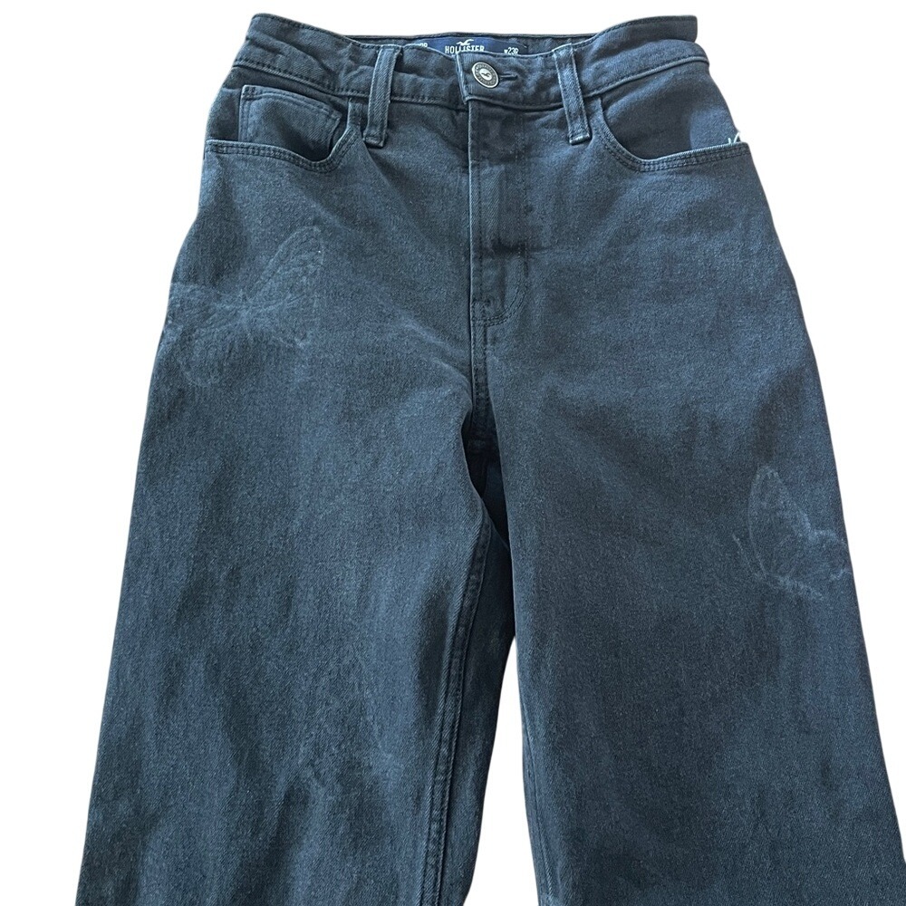 Hollister‎ Butterfly Black Ultra High-Rise Dad Jeans Vintage Stretch 23R 000R